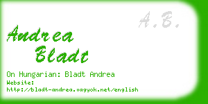 andrea bladt business card